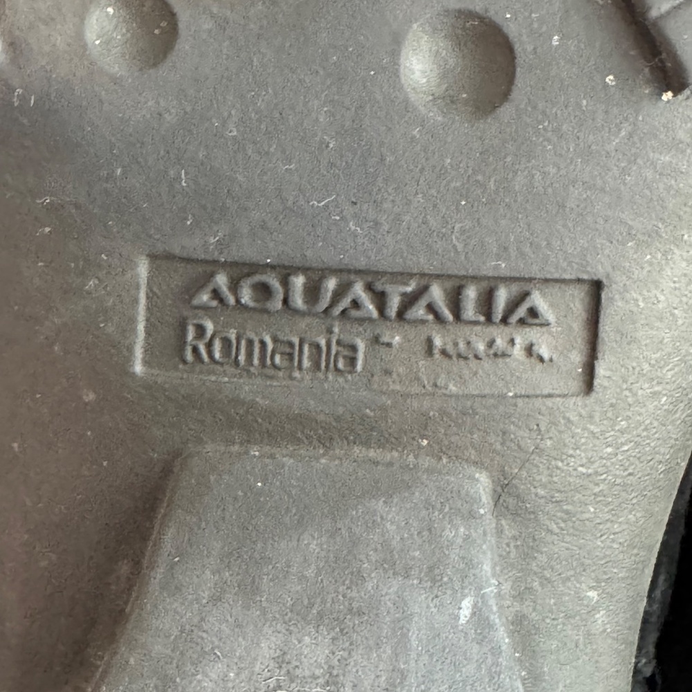AQUATALIA BY Marvin K Black Suede Weatherproof Buckle mid calf boots 9.5 - Picture 14 of 16